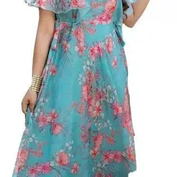 Women A-line Blue Maxi/Full Length Dress-image-26