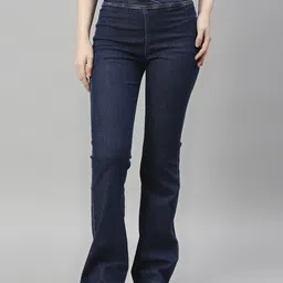 tarama Women Flared Mid Rise Dark Blue Jeans-picture-23