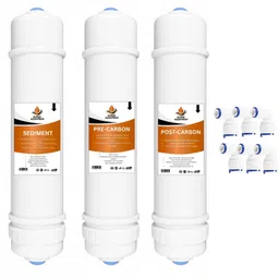 super aquafresh by super aquafresh RO Service Filter Kit 100 GPD Membrane with Sediment, Carbon & Fittings Solid Filter Cartridge image 2