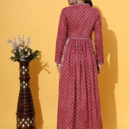 vbuyz Women Floral Print Pure Cotton Anarkali Kurta image 2