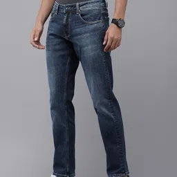 spykar Men Straight Fit Mid Rise Blue Jeans image 2