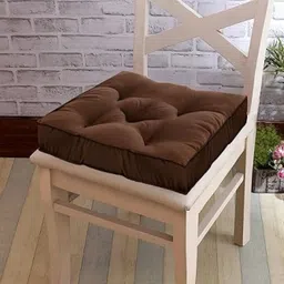 livspacey Microfibre Chair Pad Pack of 2 Solid Soft Square Seat Chair Pad for Home, Office & Car | 40x40x7 CM image 3