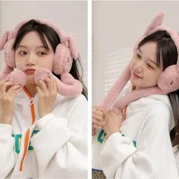 blackrod Cute Rabbit Bunny Design Soft Ear Moving Earmuff for Girls & Kids ABOVE 7 Years Ear Muff-picture-19