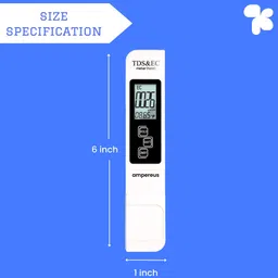 ampereus EC Meter for Water - Reliable TDS EC Meter for Accurate Water Testing Digital TDS Meter image 2