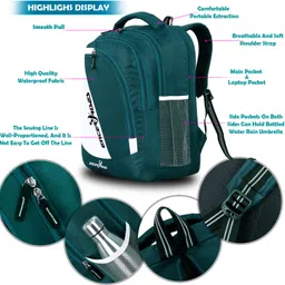 sj enterprises Medium 30 L Backpack School Bag for Boys & Girls | Lightweight, Spacious Backpack for Students image 3