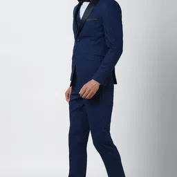 peter england Men Single Breasted Solid Suit image 4