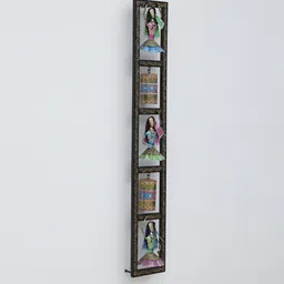 decorum Kal Baliya Virtical Multicolour Iron Wall Art image 4