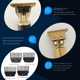 OXERPRO " 2-in 1 Hair and Beard Trimmer for Effortless Styling and Maintenance Fully Waterproof Trimmer 90 min Runtime 4 Length Settings image 5