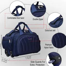 south trades 45 L Strolley Duffel Bag - STROLLY DUFFEL BAG MEN WHOMEN TRAVEL BAGS HAND BAG - Blue - Regular Capacity-picture-13