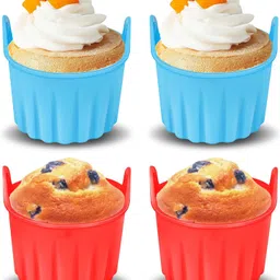 Air Fryer Baking Silicone Mould Cups Set for Eggs, Muffins, Cupcakes, Custards Cupcake Maker-image-58
