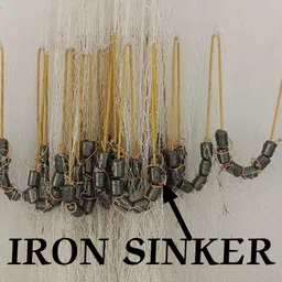 faruk FISHNET 2no. 36mm MESH SIZE,WEIGHT-4.5kg,ROUND-55feet(WHITE) Fishing Net image 3