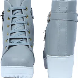arker New Stylish Zipper Ankle Length Comfortable High heel Shoe Boots For Women image 3