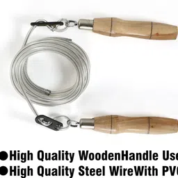 shapewell Wooden Handle Skipping Rope with Steel Wire Fitness, Workout, Weight Loss Freestyle Skipping Rope image 4