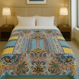signature Floral King Mink Blanket for Heavy Winter image 2