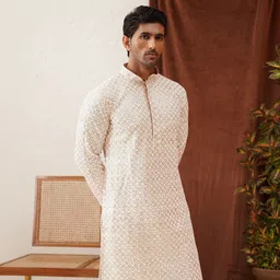 jompers Men Embroidered Pure Cotton Straight Kurta-picture-28
