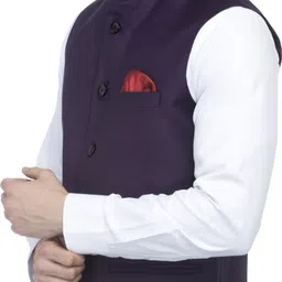 favoroski Solid Men Waistcoat image 3