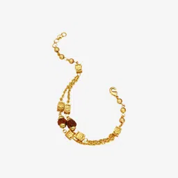 zenovia Rudraksh Traditional Rudraksha Rakhi with Gold-Toned Beads & Dual Chain Design Gold Belt Set-picture-16