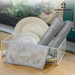 hurryshoppy Scrubber for Kitchen Utensil Wire Dish Wash Cloth Cleaning Single Layer Scrub Pad image 2