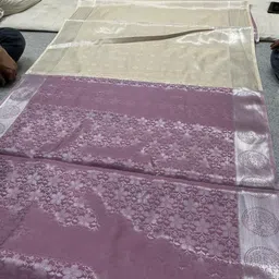 montauk fabians Woven, Floral Print Banarasi Brocade Saree image 2