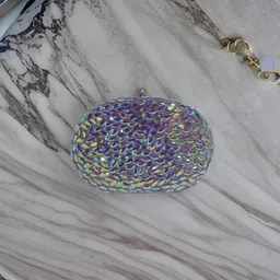 govind collections Party Silver Clutch-picture-13