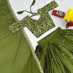 a to z cart Embroidered Semi Stitched Lehenga Choli image 2