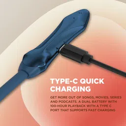 ambitlink ALNB100A Upto 100Hrs Playtime*,ENC,Magnetic On/Off,Fast Charging Neckband Bluetooth Headset image 4