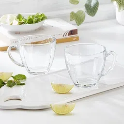 mahadev (Pack of 6) Glass Tea and Coffee Cup (Clear, 140 ml) 6 Pieces Glass Set Water/Juice Glass image 3