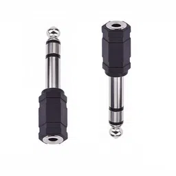 Kenware Black 6.3 mm Stereo Male Pin to 3.5 mm Audio Female pack of-2pes Connector Phone Converter-picture-23