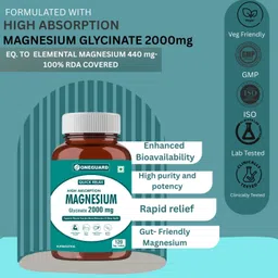 oneguard Magnesium Glycinate Supplement 2000mg chelated form Muscle Recovery &Good Sleep image 3