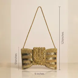hunar Party Gold Clutch image 4