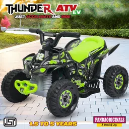 pandaoriginals Thunder Atv Ev Music & Lights, Forward and Backward Gear, Built in MP3 player Car Battery Operated Ride On-picture-35
