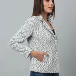 cantabil Women Printed Single Breasted Casual Blazer image 3