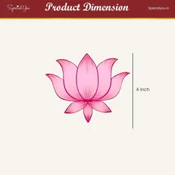 specialyou.in 4 inch Lotus Sticker, Wall Stickers for Living Room, Pooja Room, Wall Decor, Home Decor Self Adhesive Sticker image 3
