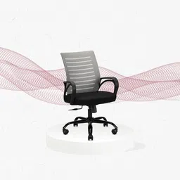 maestro seating systems Mid Back Ergonomic Office Chair Heavy Duty Black Metal Base Fabric Office Arm Chair-picture-11