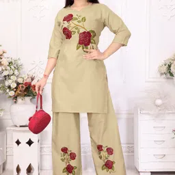 jency fashion Women Viscose Rayon Ethnic Top Palazzo Set image 3