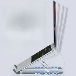 Contempoary QWE34A9 Aluminium Desk Stand Rotatable Laptop Stand with Adjustable Height Compatible with Universal Laptops image 2