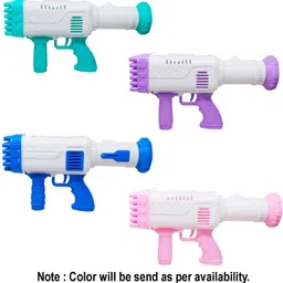 kidzfun 32 Holes Bubble Gun Gatling Bubble Gun Machine Toy Kids with Bubble Solution Toy Bubble Maker image 5