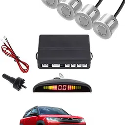 maties 4Parking Sensor Increased Safety For Passengers Silver-40 Universal Car Reverse Silver Parking Sensor With LED Display ,Buzzer-40 Parking Sensor-picture-36