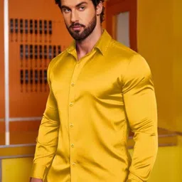 metronaut Men Regular Fit Solid Formal Shirt image 3