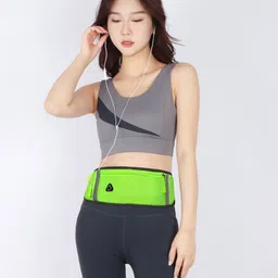 KRAPTICK Running Waist Belt with 3 Pockets | Adjustable, Waterproof & Sweatproof Jogging Belt, Sports Waist Pouch for Phone, Keys & Money image 5