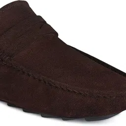 louis stitch Brown Suede Leather Casual Loafers for Men (ITSU) Size 10 Loafers For Men image 4