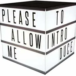 iktu 10 LED Lights Square 4D Cinematic Light Box,, Cinema Light Box, Letter Light Box, 4 Sides Lightbox with 150 Letters & Symbols Table Lamp image 4