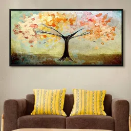 999store Tree With Abstract Effect Modern Art Long Big Canvas Art Print image 1