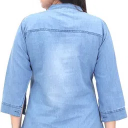 anmol fashion Women Regular Fit Washed Casual Shirt image 4
