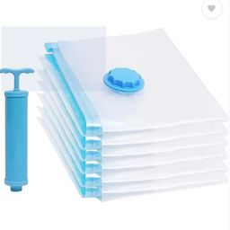 hasru Vacuum Storage Reusable Zip Lock Space Saver Bags 2 Large ,2 Jumbo with Pump Travel Storage Vacuum Bags-picture-14