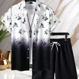 glori star Men Night Suit Set Black Printed image 2