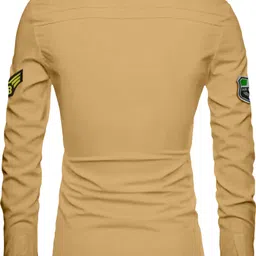 woxen Men Regular Fit Solid Spread Collar Casual Shirt image 2