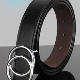 km belts Women Casual, Evening, Formal, Party Black, Silver Texas Leatherite Belt-picture-17