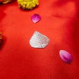 astro ASTRO-D 999 Pure Silver Paan Ka Patta for Home Decore, Pooja & Gift Purpose Decorative Showpiece - 10 cm image 3