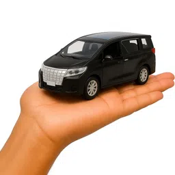 mikkora Premium Die-Cast Metal Long Pull Back Toy Car with Open Doors – Black image 2